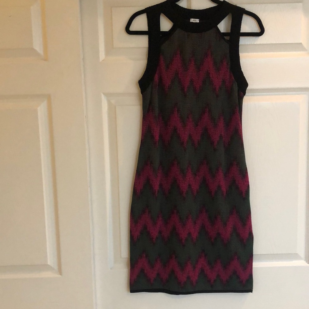 Missoni Chevron Strappy Dress. Black, green & pink Italian luxury. Wicked good